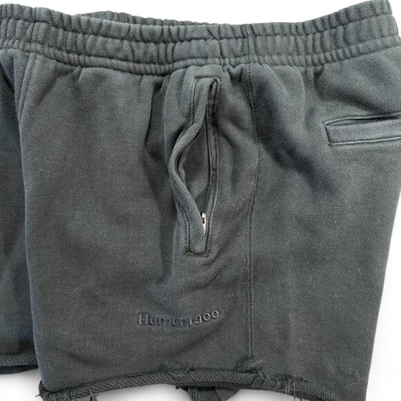 Adidas Humanrace Pharrell Williams Sport Upcycled Black Raw Hem Cut-off Shorts M - Picture 6 of 7